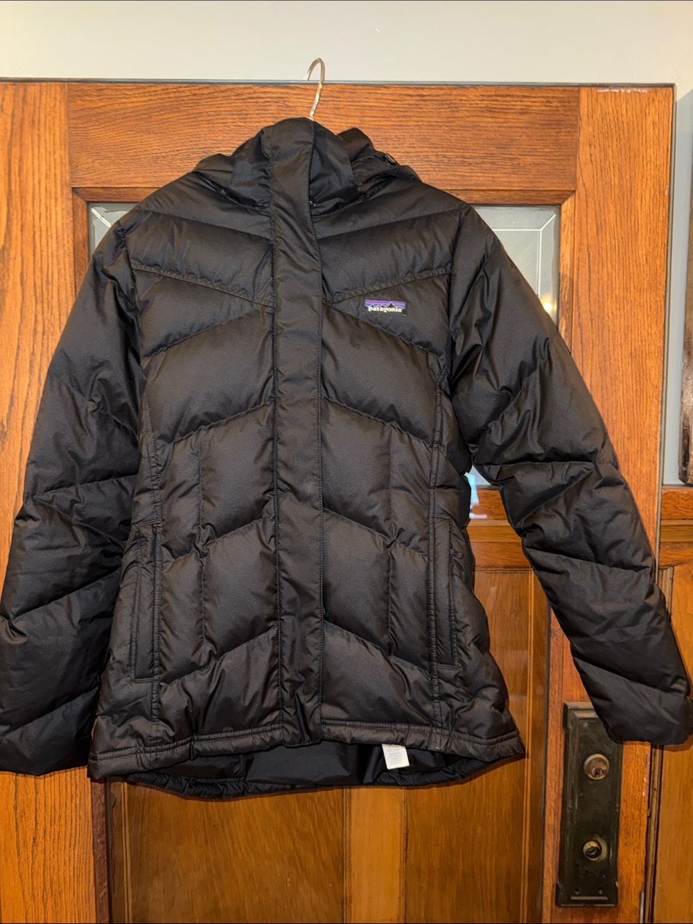 Patagonia Women's Black Hooded Down Puffer Jacket
